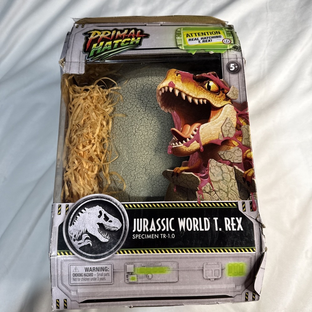 Jurassic World Primal Hatch T-REX Specimen TR-1.0 Hatchimals Toy- New Damage Box
